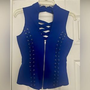 Blue corset top